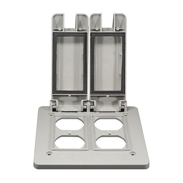Cantex 2 -Gang Vertical Weatherproof Cover, 4-3/4" W, 1" H 5133347