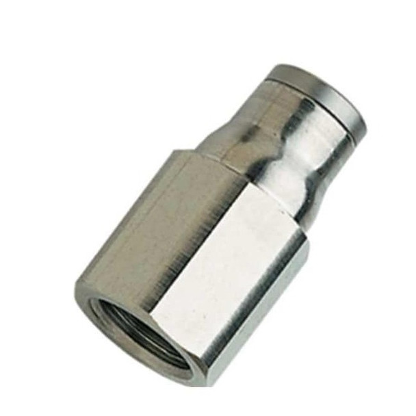 Legris Push-Fit Adapter Fitting, 1/4 in Tube Size, Brass, Silver 3614 06 13