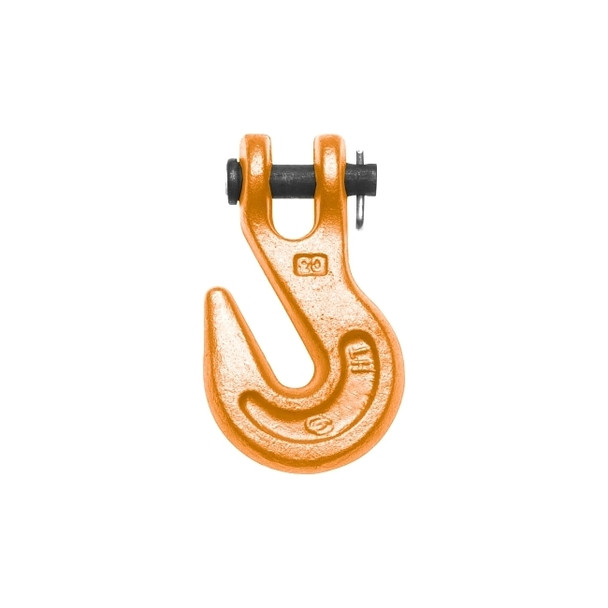 473 Series Clevis Grab Hook, 1/4 in, 4100 lb, Orange Powder Coat