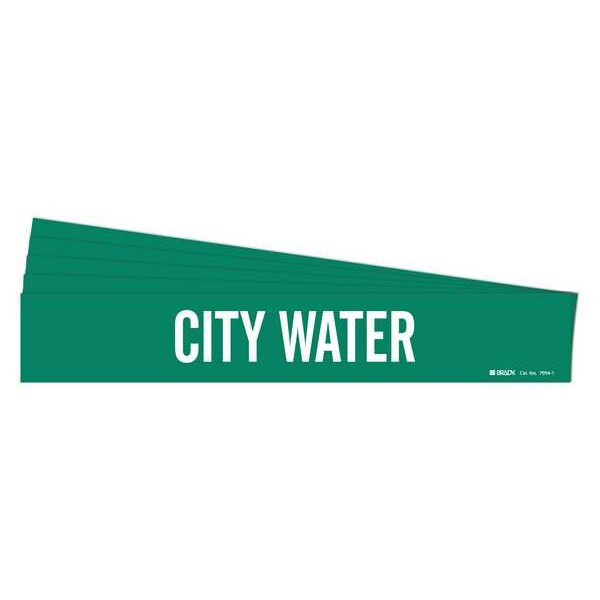 Brady Pipe Marker,City Water,PK5 7054-1-PK