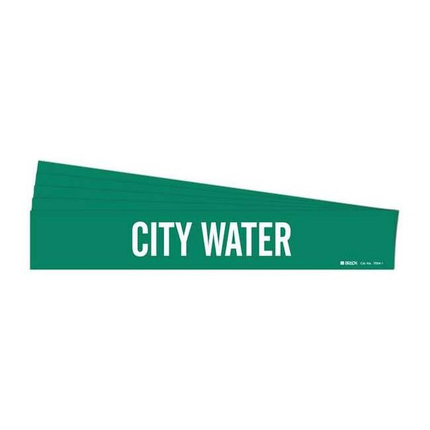 Brady Pipe Marker,City Water,PK5 7054-1-PK