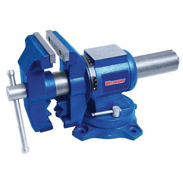 Westward 5" Standard Duty Rotating Vise with Swivel Base 10D729