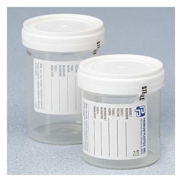 Gent-L-Kare Specimen Container With Lid,3 Oz,PK400 M4937