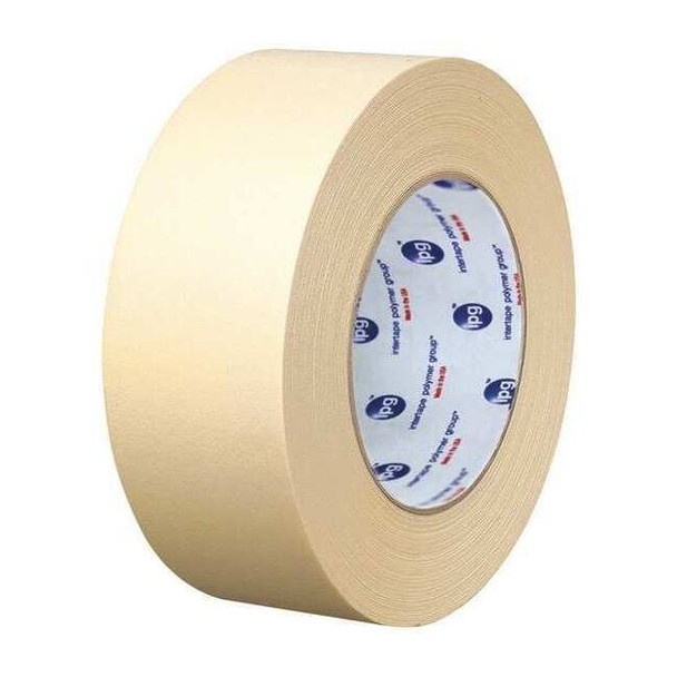 Masking Tape, 48 mm W x 54 4/5 m L, 5 mil Thick, Tan, Rubber Adhesive, 24 PK