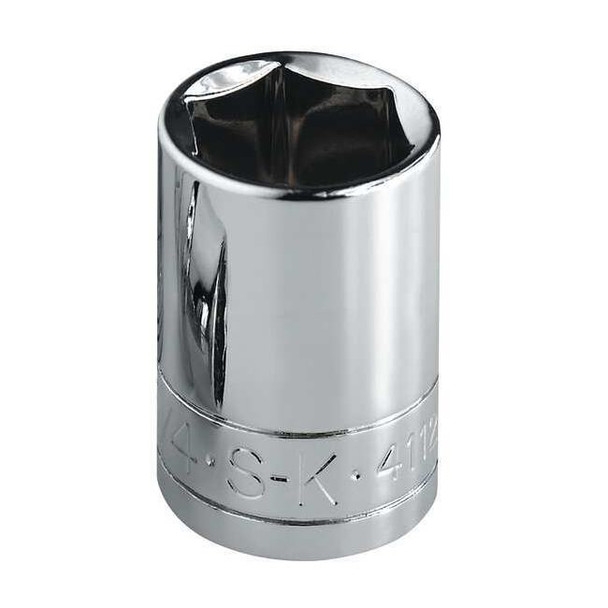 3/8 in Drive, 20mm Metric Socket, 12 Points,  Steel, Chrome, 20 mm