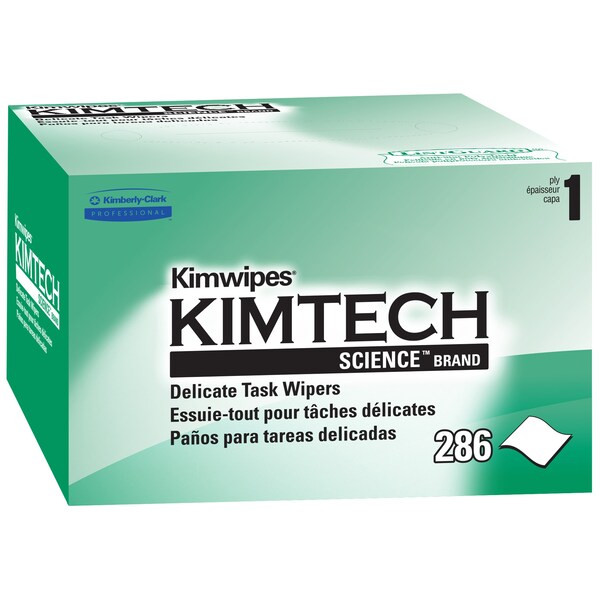 Kimwipes Delicate Task Kimtech Science Wipers 34155 White 1-Ply 60 Pop-Up, PK60