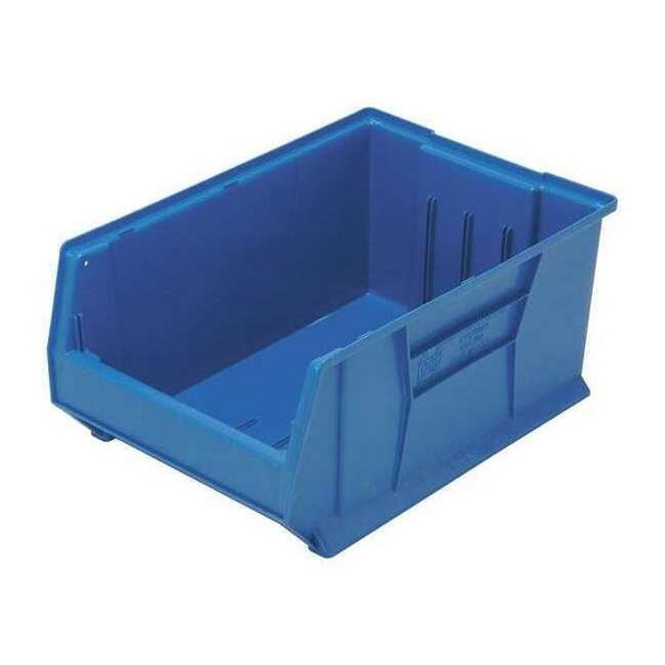 Storage Bin, Polypropylene/Polyethylene, Blue, 11 in H, 16 1/2 in W, 23 7/8 in L