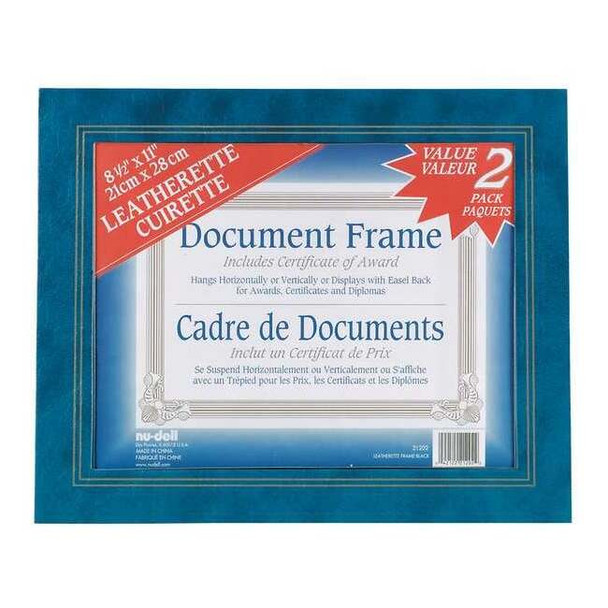Nudell Leatherette Frame 8.5x11 Blue,PK2 21201