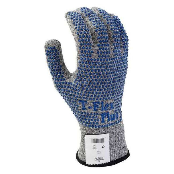 Showa Cut-Resistant Coated Gloves, Cut Level A3 ,Dotted ,PVC ,Dotted ,7 8113C-07