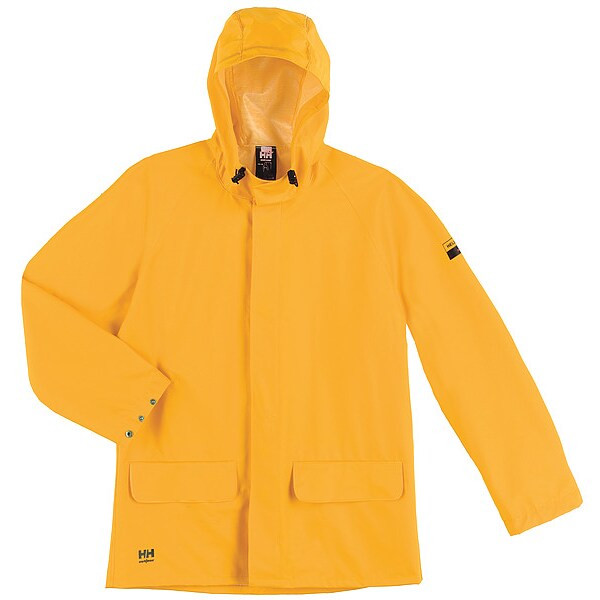 Helly Hansen Rain Jacket, PVC/Polyester, Yellow, S 70129_310-S