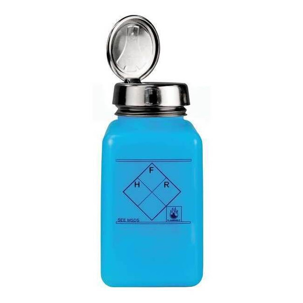 Menda Dispensing ESD Bottle,6 oz.,HDPE,Blue 35259