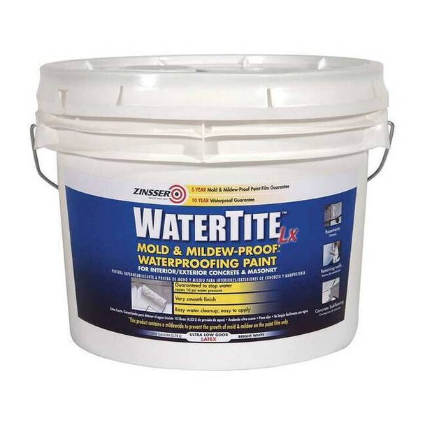 Zinsser Mold and Mildew Paint,3 gal.,White 270268