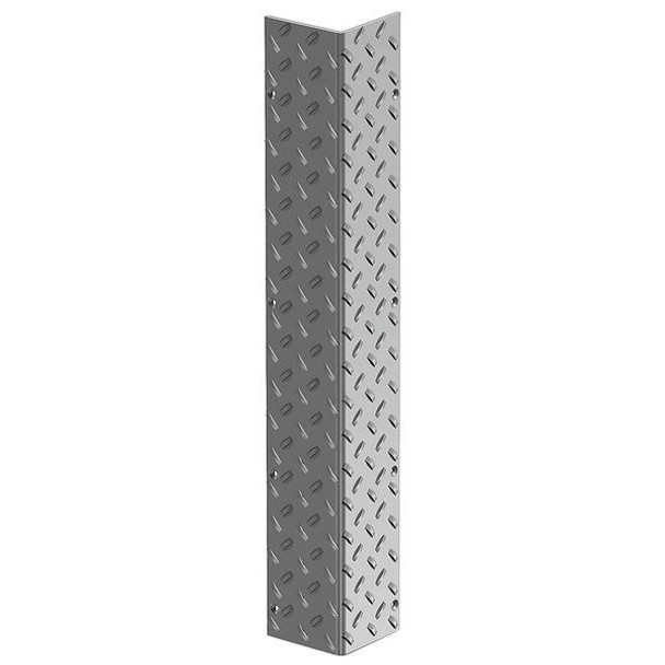 Manufacturer Varies Corner Guard, Flame Retardant, Silver, 4"W X 48"H 19F850
