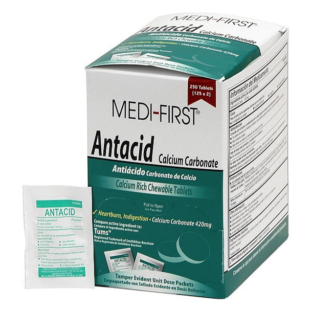 Medi-First Antacid,Chewable Tablet,420mg,PK250 80248