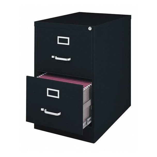 Hirsh 18" W 2 Drawer Vertical File Cabinet, Black,  Legal 14413