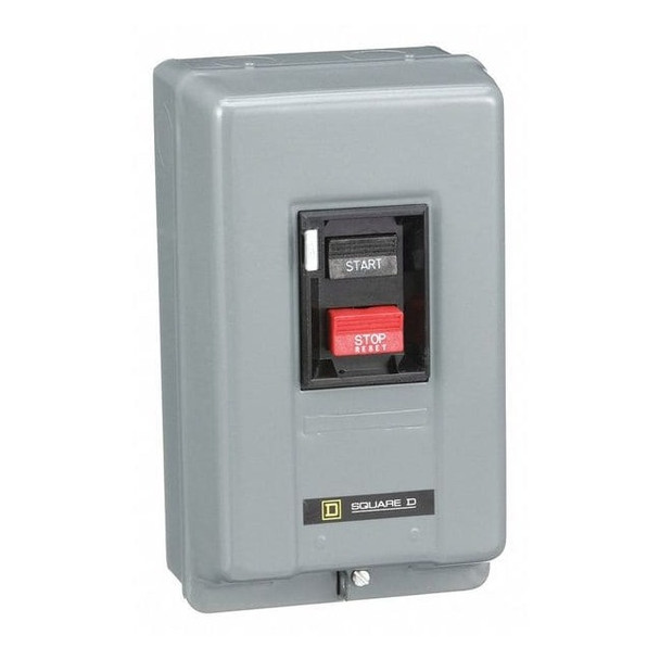 Manual Motor Starter, NEMA M-0, 3 P, 3 Phase, Push Button, 18 A