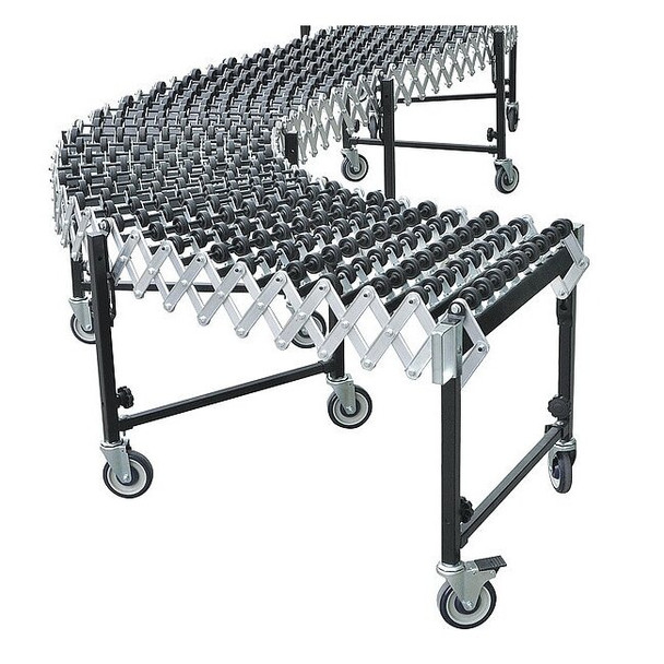 Skate Wheel Conveyor, 8 ft L, 32 11/16 in W, 200 lb/ft Max Load Capacity