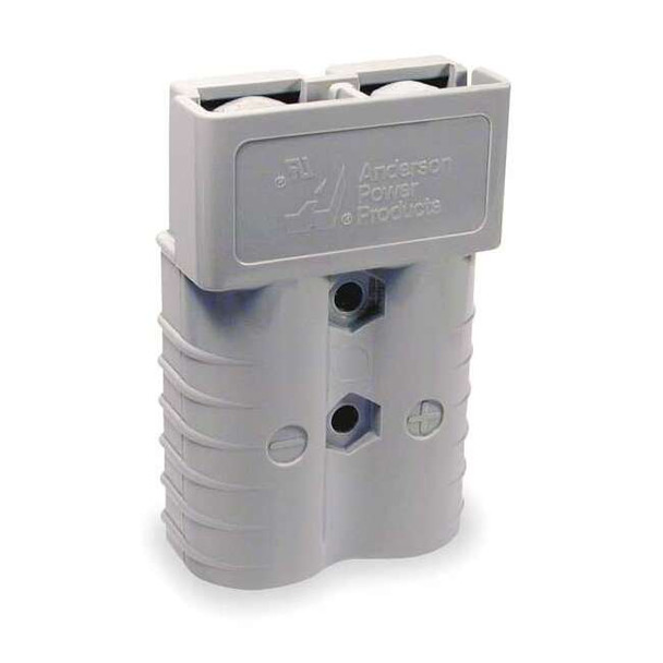 Power Connector, 175 A, Two Pole, 1/0 ga, 10,000, 0.437 in Max Wire Dia, Gray