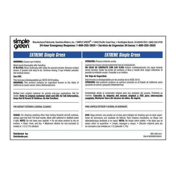 Simple Green Secondary Label,Simple Green,Paper,PK10 9510001000001
