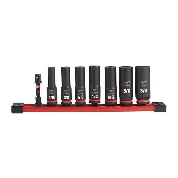 8 pc. SHOCKWAVE Impact Duty 3/8 in. Drive SAE Deep Well 6 Point Socket Set