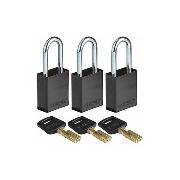 Brady ALU-BLK-38ST-KA3PK