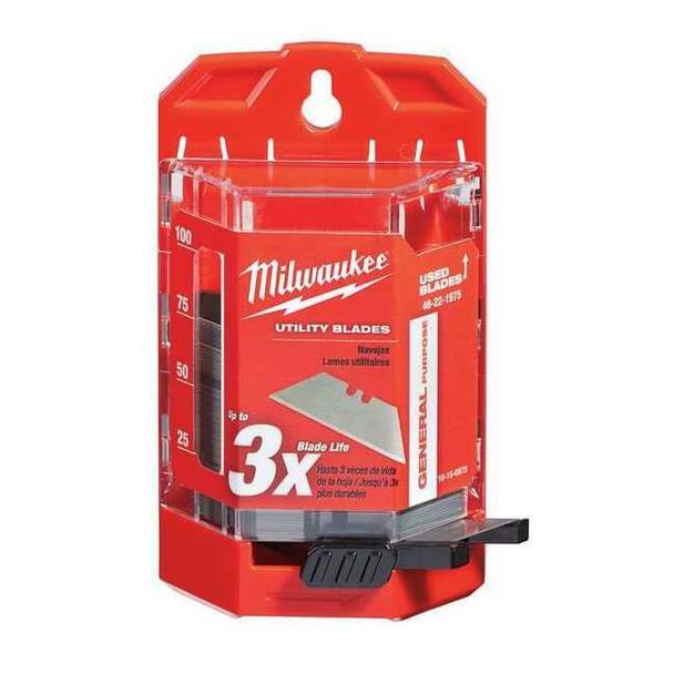 Milwaukee Tool General Purpose Utility Blades w/ Dispenser, PK75 48-22-1975