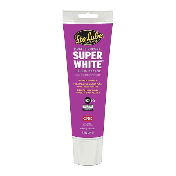 Sta-Lube Grease, 10 oz., Tube, Mineral, White SL3360