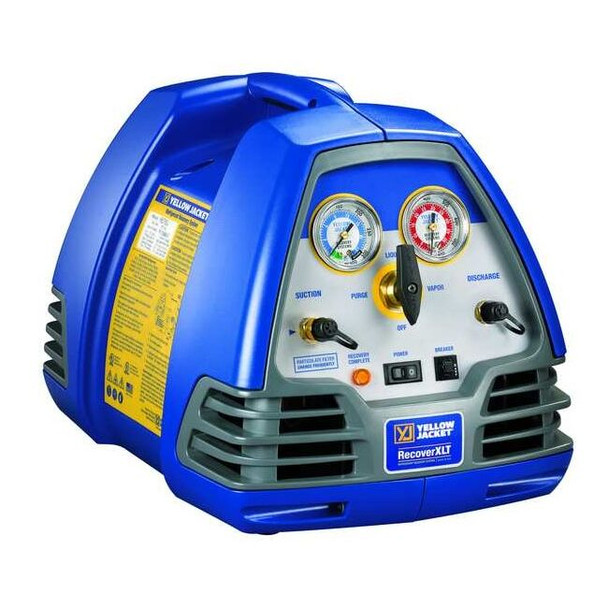 Yellow Jacket Refrigerant Recovery Machine,1/2 HP,115V 95760
