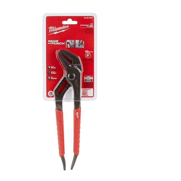 Milwaukee Tool 10 in Straight Jaw Tongue and Groove Plier, Serrated 48-22-6310
