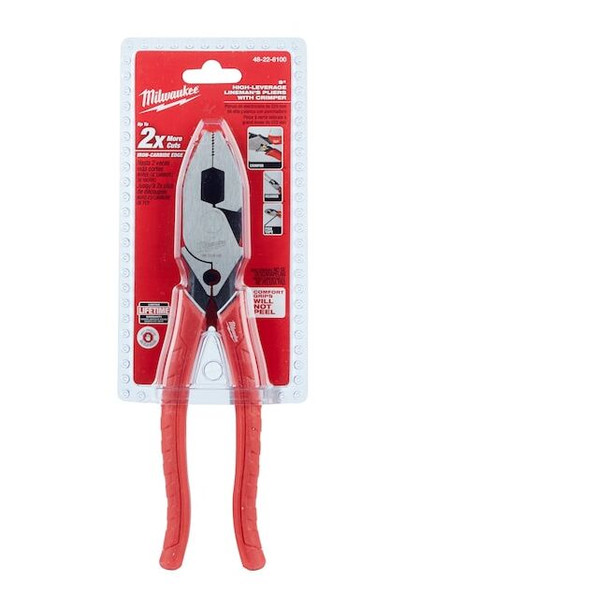 9" Comfort Grip High Leverage Lineman's Pliers with Crimper