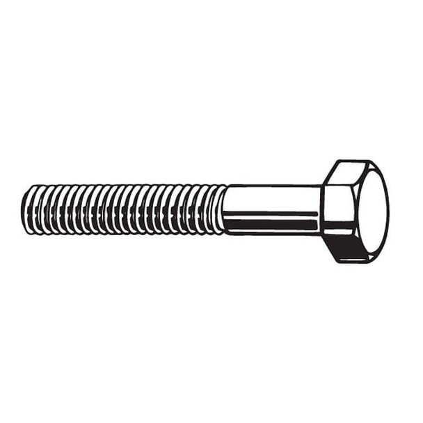 Class 8.8, M6-1.00 Hex Head Cap Screw, Zinc Plated Steel, 100 mm L, 50 PK