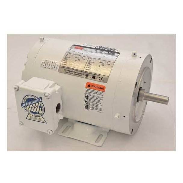Dayton Washdown Motor,3 Ph,TENV,1/2 HP,1725 rpm 1TRZ3