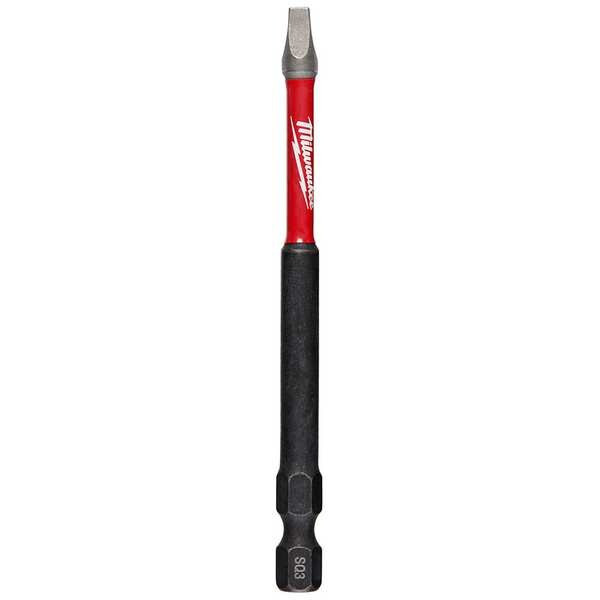 Milwaukee Tool SHOCKWAVE 3-1/2 in Impact Square Recss No. 3 Power Bit 48-32-4573