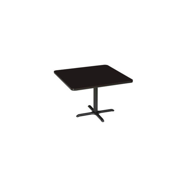 Interion 42"" Square Restaurant Table Black