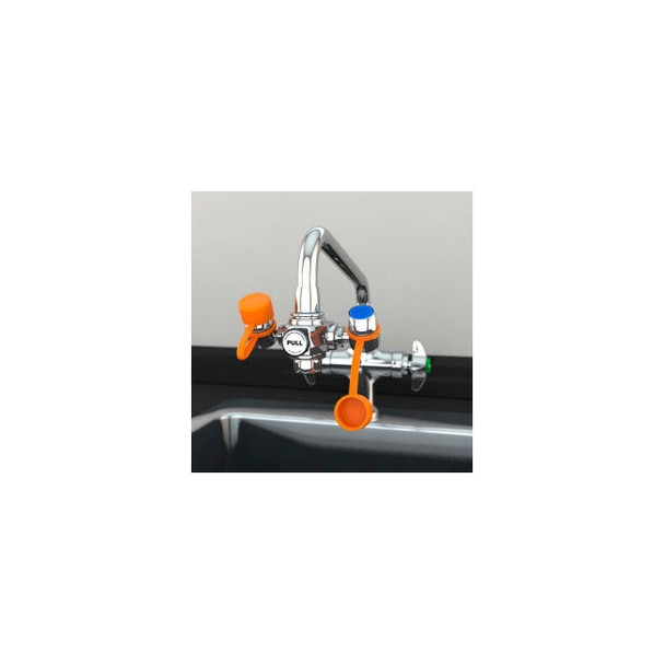 Guardian Equipment EyeSafe Faucet Mount Steel Eyewash Station Assembled