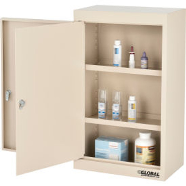 Global Industrial Large Narcotics Cabinet Double Door/Double Lock 18""W x 10""D