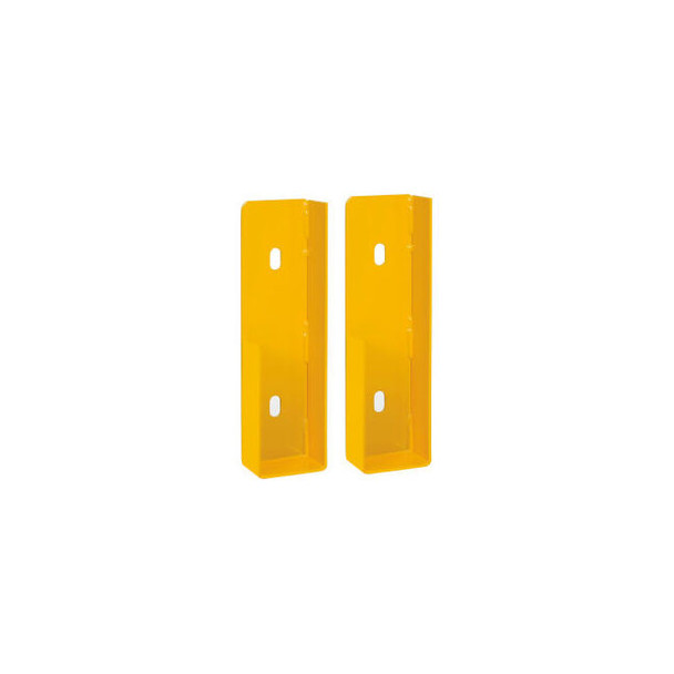 Global Industrial Lift Out Bracket Kit for 2-Rib Guard Rail Yellow