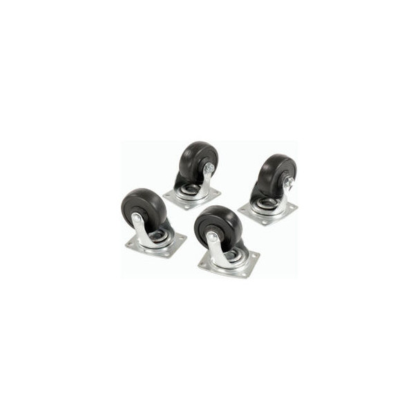 Set of (4) Swivel 3"" Replacement Casters for Global Industrial Hardwood Dolly 1