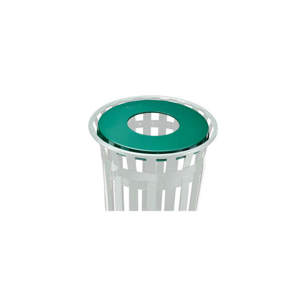 Global Industrial Steel Flat Lid For 36 Gallon Trash Can Green