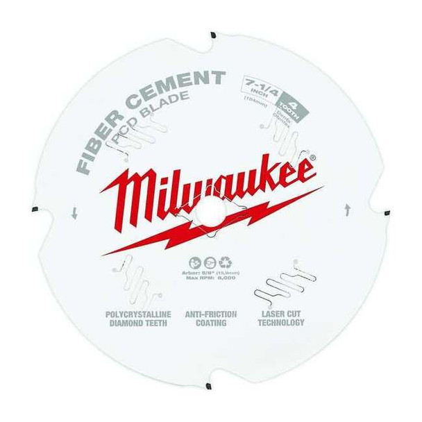 Milwaukee Tool 7-1/4" PCD/Fiber Cement Circular Saw Blade 48-40-7000
