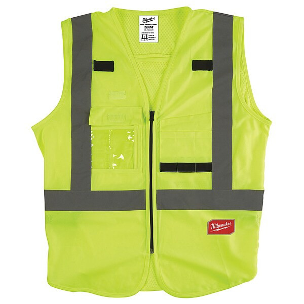 Milwaukee Tool Class 2 High Visibility Yellow Safety Vest - S/M 48-73-5021