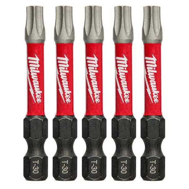 Milwaukee Tool 2 in. TORX T30 SHOCKWAVE Impact Duty Power Bit (5 pk) 48-32-4687
