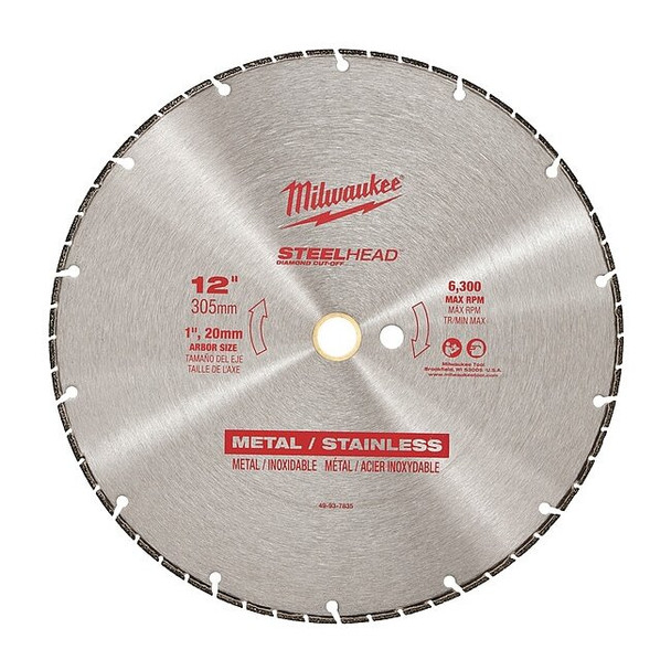 Milwaukee Tool 12 in. STEELHEAD Diamond Cut-Off Wheel 49-93-7835