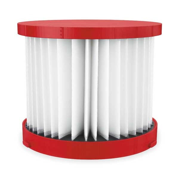 Cartridge Filter, Fits Milwaukee 0880-20 Vacuum Models, HEPA, Wet/Dry