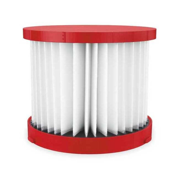 Cartridge Filter, Fits Milwaukee 0880-20 Vacuum Models, HEPA, Wet/Dry