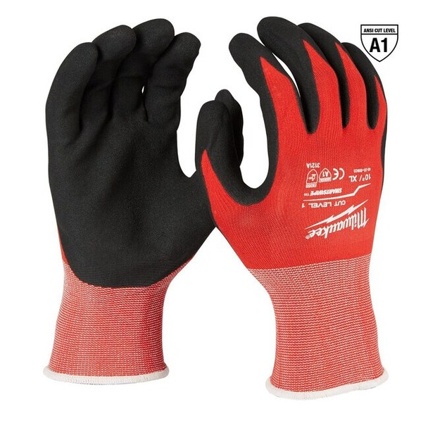 Milwaukee Tool Cut 1 Dipped Gloves - XL,PR 48-22-8903