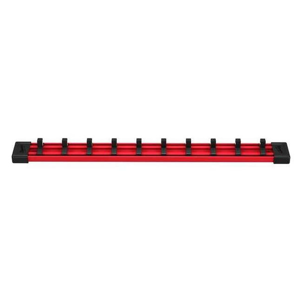 Milwaukee Tool SocketRail,Blk,Red,Plastic,1313/16in,1PK 49-66-6734
