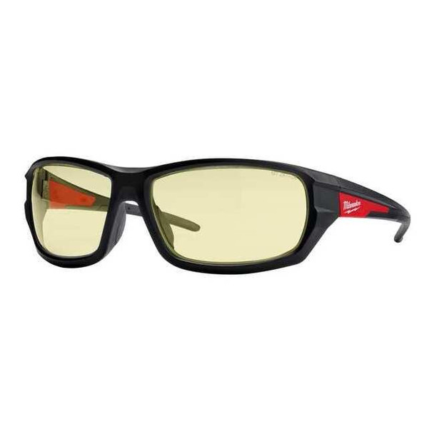 Safety Glasses Anti-Fog &  Anti-Scratch, Yellow Lens, Half-Frame, Wraparound