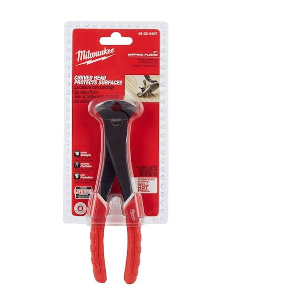 Milwaukee Tool 7" Comfort Grip Nipping Pliers 48-22-6407