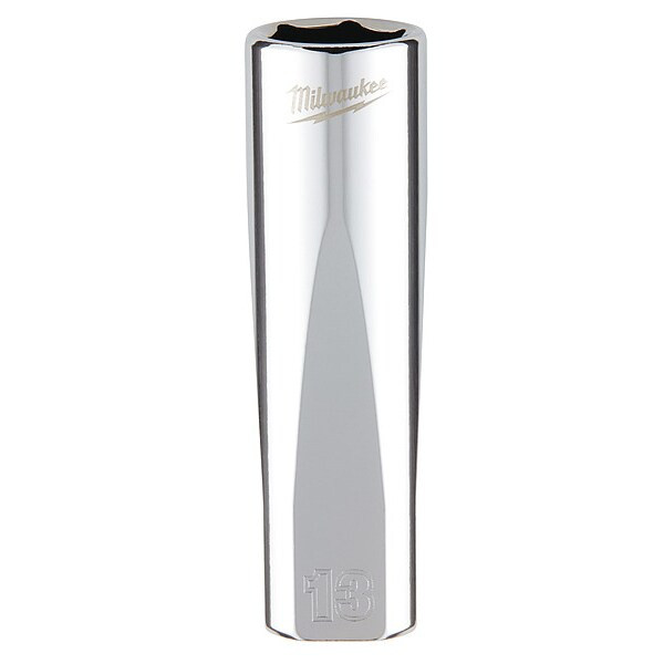 3/8 in. Drive 13mm Metric 6-Point Deep Socket with FOUR FLAT Sides